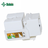 Módulo de Conector Hembra para Placa Frontal de Puerto Web T568A/B, RJ45 8P8C Tipo IDC, Keystone Jack Cat6 UTP de 90 Grados