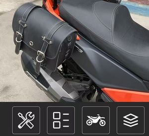 Sacoche latérale rétro en toile pour <span class=keywords><strong>moto</strong></span> KYMCO 50, à fixation rapide, étanche, sacoche de bagages - Product Image 2