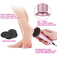 Lime à pieds électrique professionnelle de haute qualité, machine de pédicure, éliminateur de callosités, soin des pieds portable, alliage d'aluminium, 18W, 600 tr/min