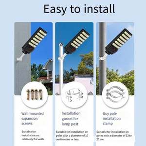 Lampadaire solaire extérieur 600W 800W 1000W, <span class=keywords><strong>batterie</strong></span> haute capacité, tout-en-un, lampadaire solaire LED intégré - Product Image 4