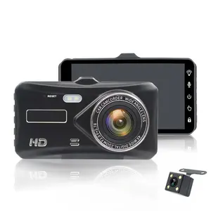 Новое поступление двойной объектив камеры HD DVR 4 .. 0 дюймов сенсорный экран Автомобильный видеорегистратор Камера заднего вида автомобиля зеркало заднего вида Dash Cam