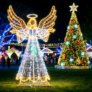 LED <b>Angel</b> Figure <b>Lighting</b> for Creating a Celestial Theme Across Christmas Landscapes and Festive Public Areas - Product Image 1