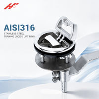 Anneau de levage en D à verrouillage rotatif en acier inoxydable AISI316 de marque HF, quincaillerie marine, accessoires pour bateaux, nouveau, Taiwan