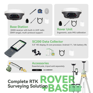 معدات SingularXYZ عالية الدقة للنظام العالمي للملاحة عبر الأقمار الصناعية <span class=keywords><strong>RTK</strong></span> <span class=keywords><strong>GNSS</strong></span> مع 1408 قناة وبرنامج دائم ونظام <span class=keywords><strong>GPS</strong></span> <span class=keywords><strong>RTK</strong></span> <span class=keywords><strong>GNSS</strong></span> كامل للقاعدة والروفر - Product Image 6