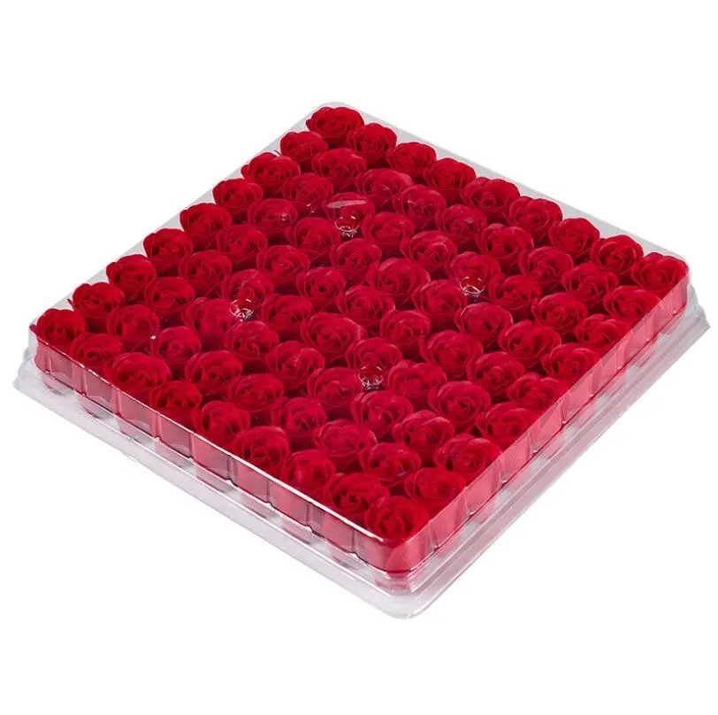 QSLH-W530 2020 Hot Sale Artificial Colorful luxury flower petals soap flower gift Rose With Box