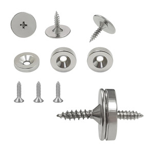 Cierre magnético para puerta, redondo, chapado en metal, fuerte succión, para puertas correderas de vidrio de armarios - Product Image 2