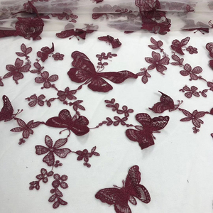 Tessuto in Rete di Poliestere con Ricamo 3D a Farfalla, <span class=keywords><strong>Tulle</strong></span> Leggero e Trasparente <span class=keywords><strong>per</strong></span> <span class=keywords><strong>Abiti</strong></span> da Donna, Gonne, <span class=keywords><strong>Abiti</strong></span> da Sposa e Decorazioni - Product Image 3