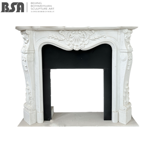 เตาผิงหินอ่อนธรรมชาติหินแกะสลักมือสำหรับใช้ในบ้านห้องนั่งเล่นโรงแรมอพาร์ทเมนท์อิสระ - Product Image 1