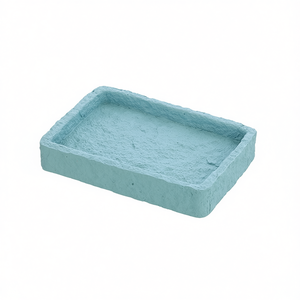 Jabonera de arena 11.8x8.3x2.3 cm, bandeja rectangular color agua de mar para uso en baño y cocina - Product Image 3