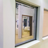 Porte moustiquaire flexible avec stores plissés escamotables