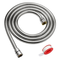 Tuyau de douche IFAN durable et flexible, long, en acier inoxydable, avec insert et écrou en laiton