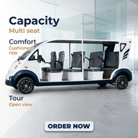 Bus de patrouille électrique touristique 8 places, nouveau design, véhicule de patrouille électrique pour la sécurité communautaire, vente en gros usine