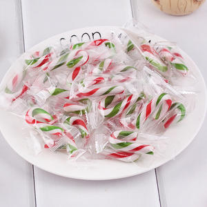 Boîte cadeau de Noël rouge et blanche de 2 kg de sucettes et de cannes en sucre rouges, blanches et vertes aux saveurs fruitées, collations de loisirs - Product Image 2