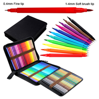 Touchfive — stylos marqueurs à double pointe, 0.4 marqueurs à pointe Fine et stylo brosse, ensemble de 60 marqueurs pour le journal de puces, pour les adultes