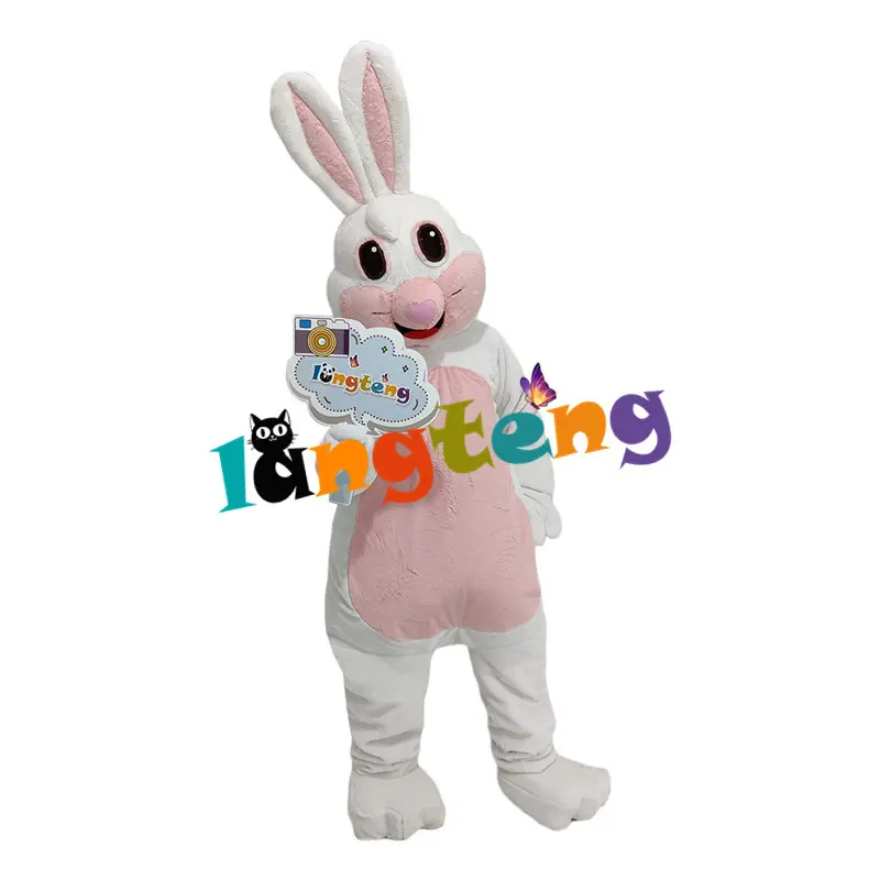1176 Custom Cheap Price Festival Adult Cosplay Lovely White Rabbit Bunny Mascot Costume Suit