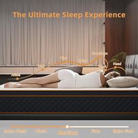 Matelas à ressorts ensachés Queen Size 3/5/7 zones, niveau supérieur, bon stock, matelas à ressorts ensachés, matelas à ressorts chinois