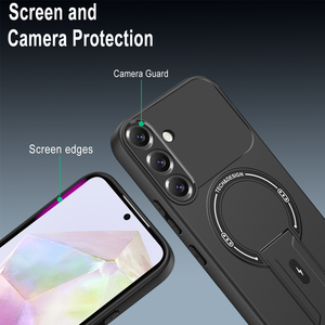 Coques de téléphone magnétiques mates avec béquille anneau pour Samsung Galaxy A17 A07 A27 A37 A57 A26 A36 A56 A16 A06 S26 S25 <span class=keywords><strong>Ultra</strong></span> - Product Image 4