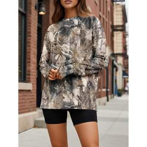 Camisetas de manga larga de gran tamaño para mujer 2025 personalizadas, camisetas básicas de cuello redondo, camisetas de otoño para entrenamiento informal, estilo Y2K Queen - Product Image 3