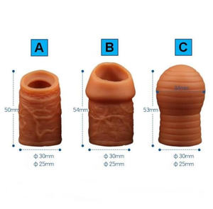 Gecikme boşalma fonksiyonu ile erkek gerilebilir TPE Foreskin halka anti-recuperation seks ürünü - Product Image 2