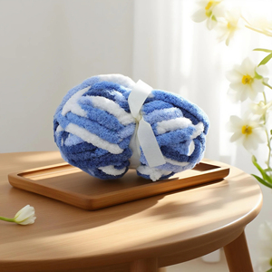 Thời Trang Dệt Đối Tác Chenille Nhà Mỏng Chunky Mềm Nhung Crochet Bán Buôn 300 Chunky Sợi Chenille 200G Sợi - Product Image 6