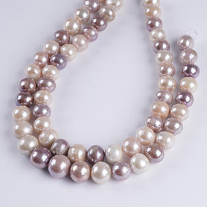 Perles d'eau douce naturelles brillantes plaquées, perles Edison en gros de Zhuji, 14-17 mm, perles en vrac pour la fabrication de bijoux, collier - Product Image 1