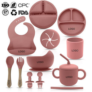 THEONE Kids <strong>Weaning</strong> Products Elephant Shape BENDABLE Silicone Nordic Baby Feeding Set Plate Bowl <strong>Spoon</strong> Fork for Newborn - Product Image 6