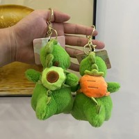 Mignon dinosaure sac à dos école à sauter pendentif en peluche dessin animé unisexe conception personnalisée poupée PP coton rempli porte-clés réglable