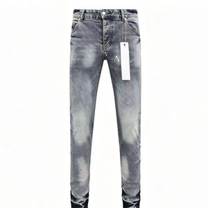 <span class=keywords><strong>Jeans</strong></span> viola alla moda, stile casual da <span class=keywords><strong>uomo</strong></span>, design strappato, slim fit, skinny, in denim, <span class=keywords><strong>di</strong></span> <span class=keywords><strong>marca</strong></span>. - Product Image 2
