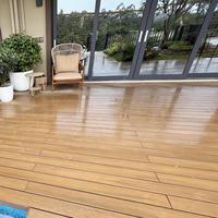 Planches de terrasse en composite WPC co-extrudé toutes saisons, antidérapantes, à emboîtement carré, imperméables, résistantes à la décoloration, faciles à entretenir, garantie 5 ans