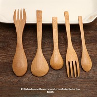 Mini-cuillère en bois avec finition miroir, manche long pour mélanger le miel et les assaisonnements, style minimaliste pour le camping et la maison