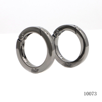 Anneaux en O à ressort de qualité supérieure en alliage de zinc doré et métallisé, 24 mm, ronds, avec mousqueton, pour accessoires de maroquinerie