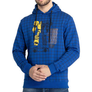 Sudadera con Capucha para Hombre, Azul, con Cierre, Forro Polar Suave, Estilo Casual Urbano, Moda de Invierno, Bordado 3D - Product Image 1
