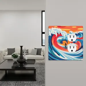 Image personnalisée 2-Gang 1 Duplex Wall Accent Switch Cover - Product Image 3