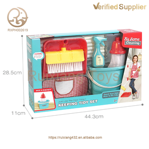 Ménage balai pelle à poussière semblant jouer préscolaire ménage nettoyage <span class=keywords><strong>jouet</strong></span> ensemble pour enfants avec robot de balayage - Product Image 3