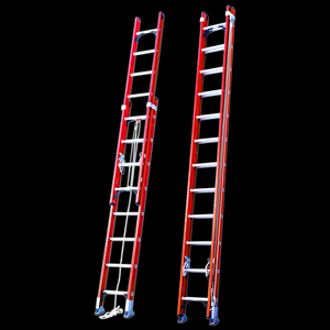 Escalera Extensible de Fibra de Vidrio de 3-12 m <span class=keywords><strong>con</strong></span> 2 <span class=keywords><strong>Partes</strong></span> y Peldaños de Aluminio - Product Image 1