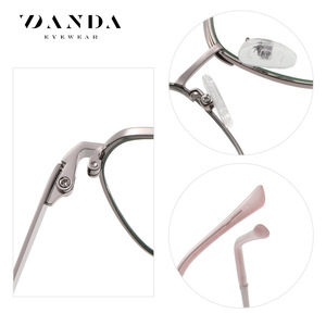 Danda Eyeglasses <b>Frames</b> Rectangle <b>Metal</b> Full <b>Frame</b> Anti Blue Light Women JS8636 - Product Image 3