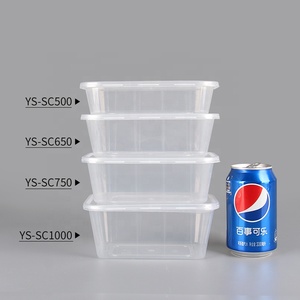 Recipiente de plástico grueso desechable para comida, 650ml - Product Image 5
