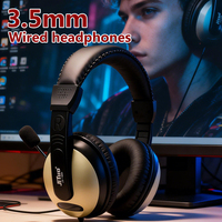 Casque audio supra-auriculaire filaire ANC 3,5 mm pour enseignement en ligne, musique, bureau, jeux sur ordinateur, prise simple/double, casque DJ Hi-Fi