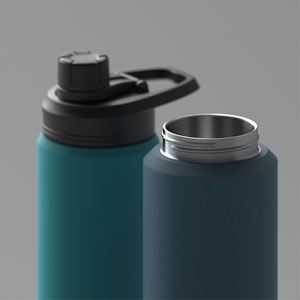 Bouteille d'eau isotherme en acier inoxydable à double paroi sans BPA, avec couvercle anti-fuite et paille, idéale pour le sport, le camping et la randonnée, maintient au chaud pendant 24-36 heures - Product Image 4