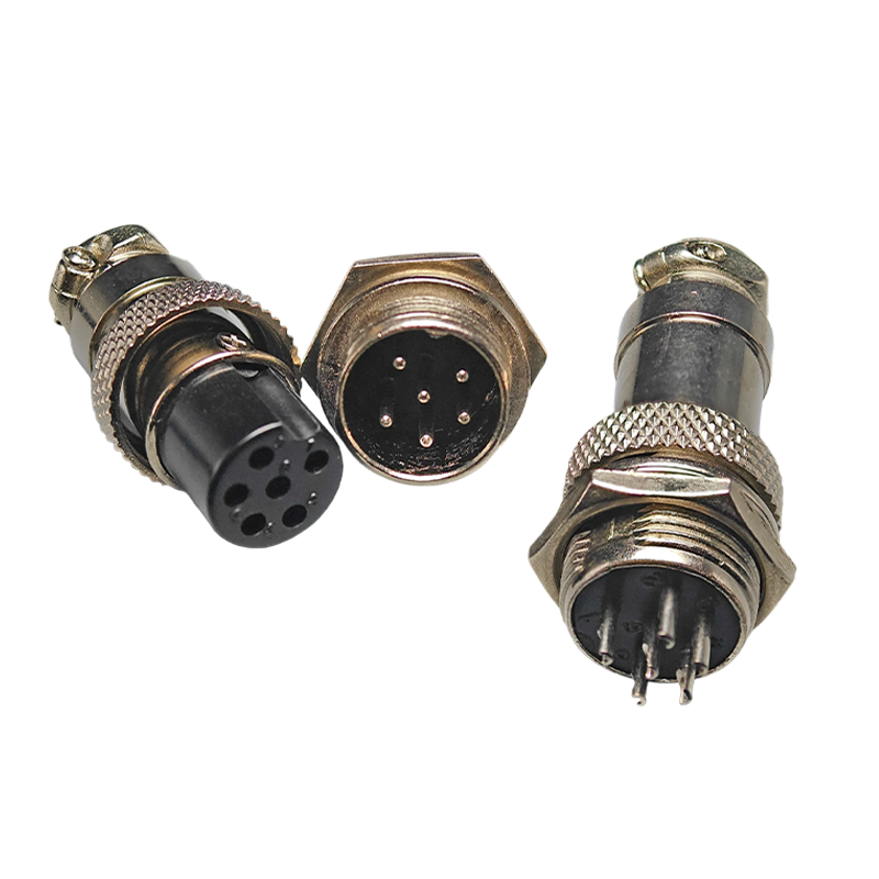Black Aluminum Y2M-5TK 5Pin Circular Female & Male