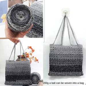 <span class=keywords><strong>Filo</strong></span> di Cotone Cavo Tondo Sfumato Effetto Galassia Scintillante da 1,5 mm, Tinto a Segmenti, per Uncinetto e Borse, Colore Argento, per Decorazioni a Torta - Product Image 5