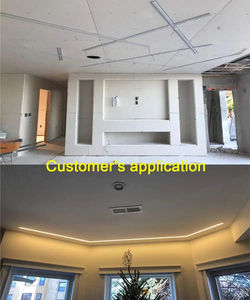 อุปกรณ์เสริมสำหรับการอัดขึ้นรูปอะลูมิเนียม แผ่นอะลูมิเนียม แผ่นโลหะผสม โครงฝ้าเพดานยืด โปรไฟล์สำหรับติดตั้งแถบไฟ LED ตัวกระจายแสง LED รางไฟ LED - Product Image 6