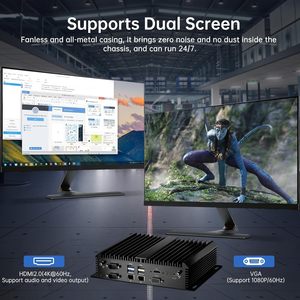 คอมพิวเตอร์อุตสาหกรรมแบบไร้พัดลม พร้อม <span class=keywords><strong>Windows</strong></span> 11 Pro, HTPC I7-1165G7 สูงสุด 4.70 GHz, แรม 16G DDR4, SSD 256G/COM/<span class=keywords><strong>USB</strong></span> 3.0/4K - Product Image 4
