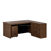 Mobilier de bureau à domicile Table assise sur pied en bois Bureau relevable réglable avec armoire latérale
