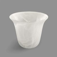 Abat-jour en verre cloche pressé à la machine, finition marbrée givrée, couvercle de remplacement pour luminaire intérieur, OEM acceptable