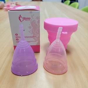 Lohas-Tazas esterilizadoras de silicona, <span class=keywords><strong>copa</strong></span> <span class=keywords><strong>Menstrual</strong></span> <span class=keywords><strong>plegable</strong></span>, limpiador, soporte de lavado - Product Image 6