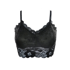 Reggiseno Sexy traspirante da donna in pizzo Bralette Sexy Lingerie <span class=keywords><strong>senza</strong></span> fili reggiseno floreale imbottito <span class=keywords><strong>senza</strong></span> cuciture - Product Image 5