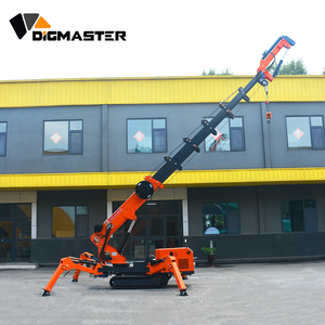 Мобильный мини-кран DigMaster с телескопической стрелой 3, 4, 5, 8, 10 тонн, поворот на 360 градусов, гусеничный, гидравлический, высота подъема 15 м, с выносной стрелой (флай-джиб) - Product Image 1