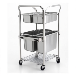 Cubeta Para Carro Gn 1 3 Rgn13200 Portaoggetti in acciaio inossidabile per carrello da cucina - Product Image 2