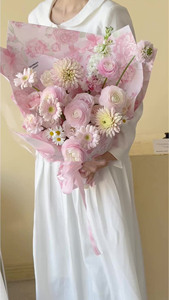 Original high-end Mother's Day flower packaging <b>paper</b> with exquisite craftsmanship and embossed floral packaging materials - Product Image 2